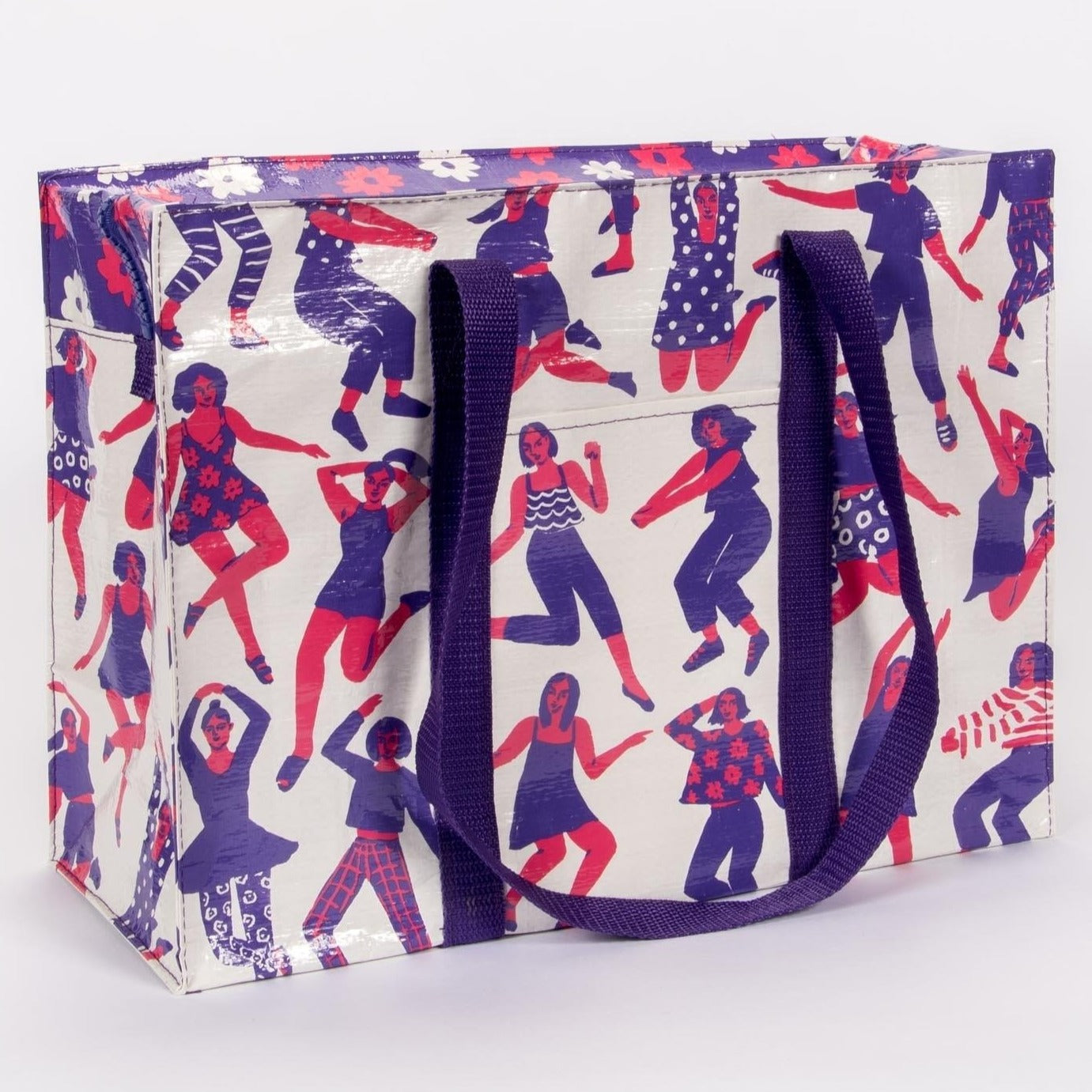 dance party shoulder tote bag blue q the crafty cowgirl