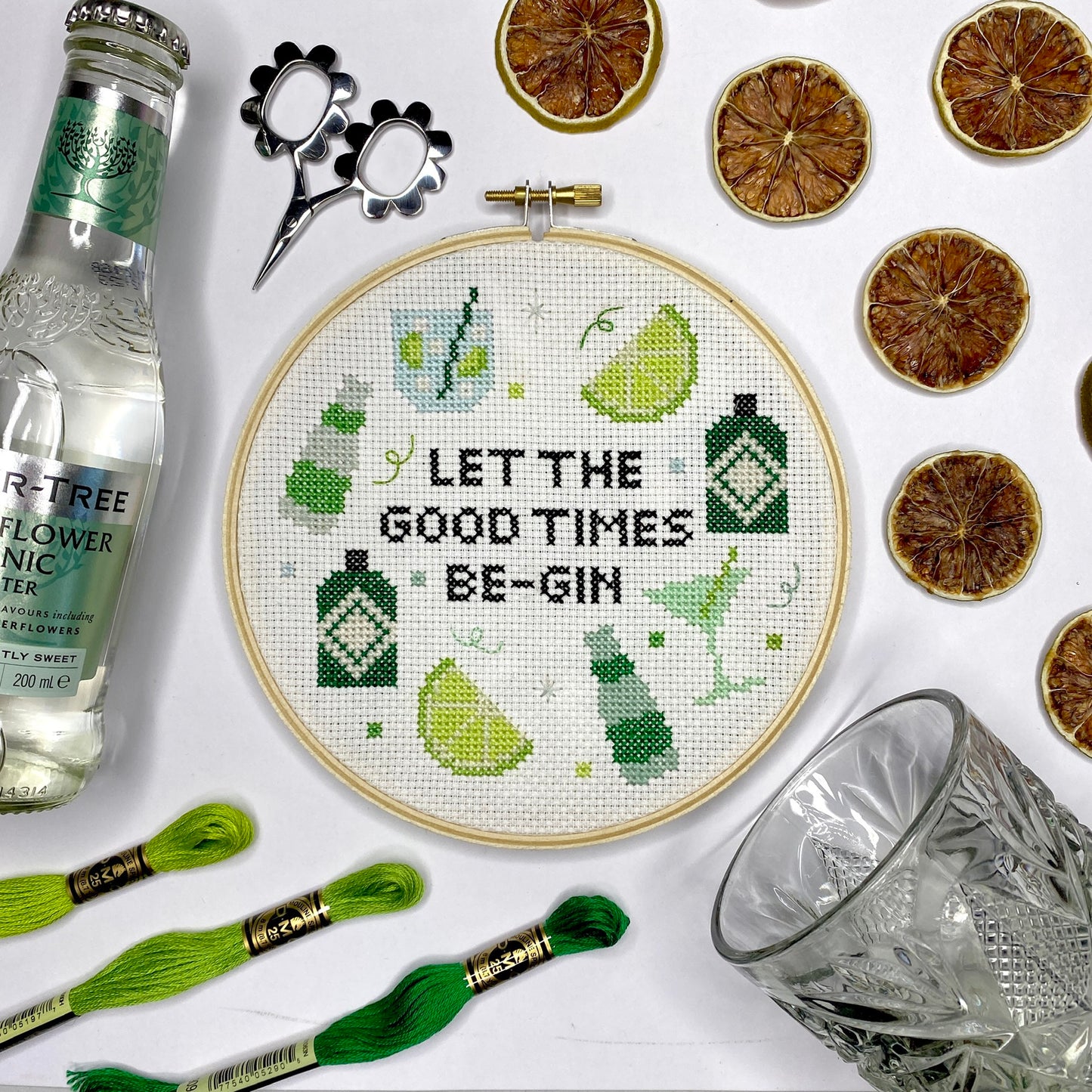 Let The Good Times Be-Gin Cross Stitch Kit