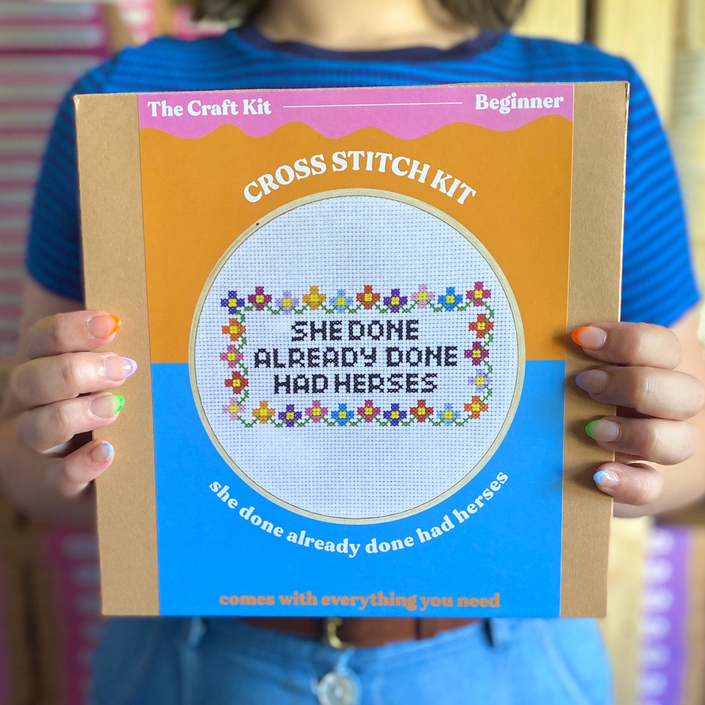 She Done Already Done Had Herses Cross Stitch Kit