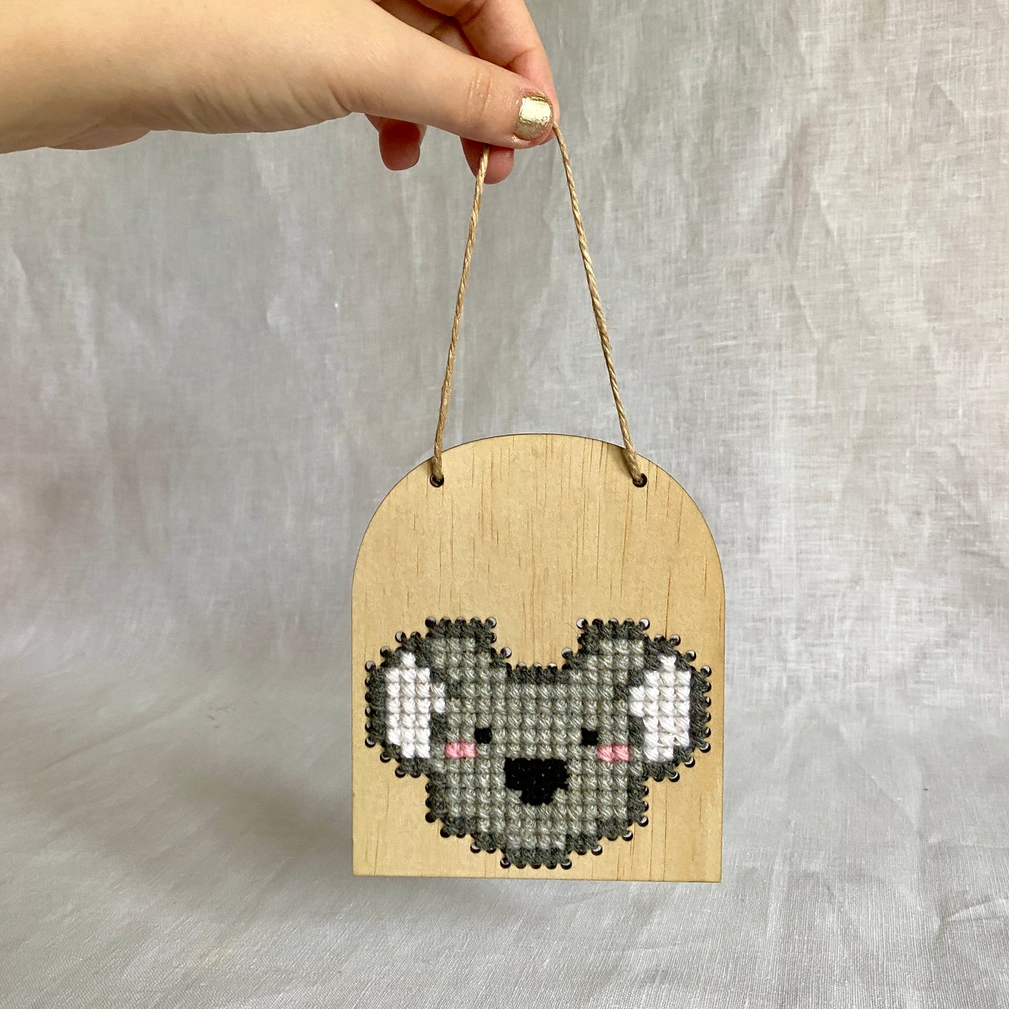 Koala Cross Stitch Wooden Banner Kit