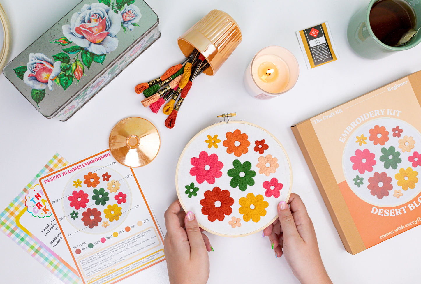 Desert Blooms Embroidery Kit