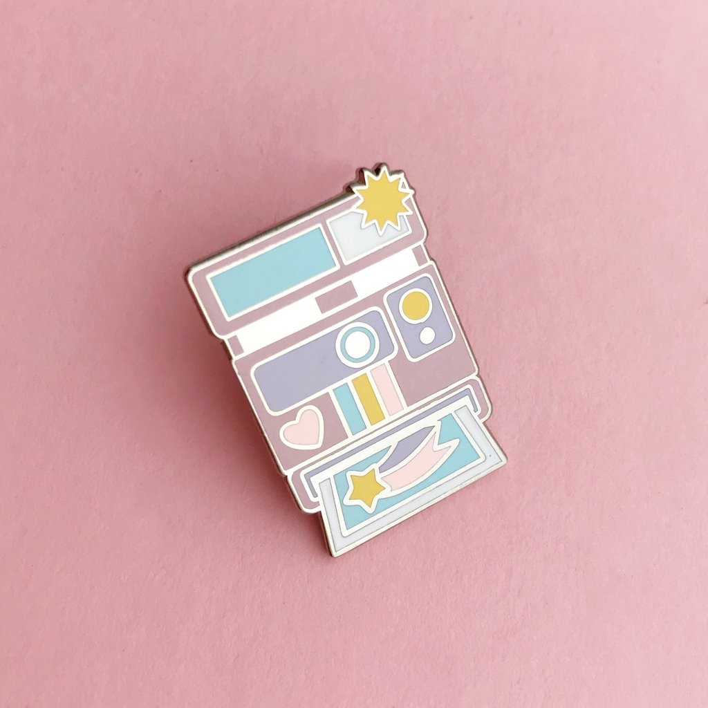 pastel polaroid enamel pin from the crafty cowgirl