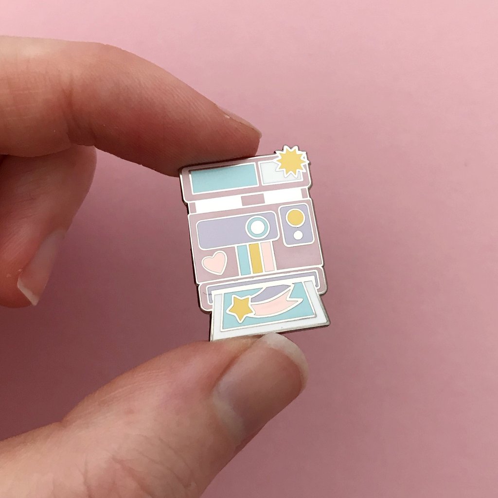 pastel polaroid enamel pin from the crafty cowgirl