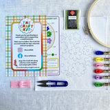 bright blooms embroidery kit DIY craft the crafty cowgirl
