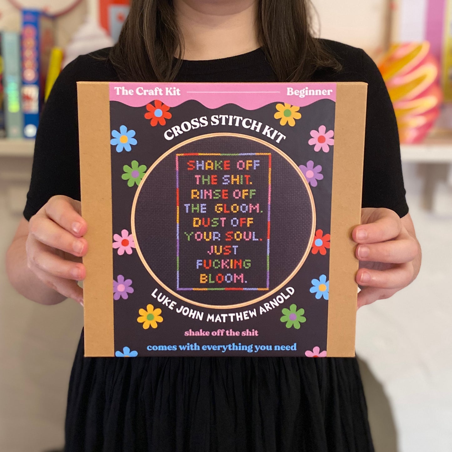 Shake Off the Shit Cross Stitch Kit