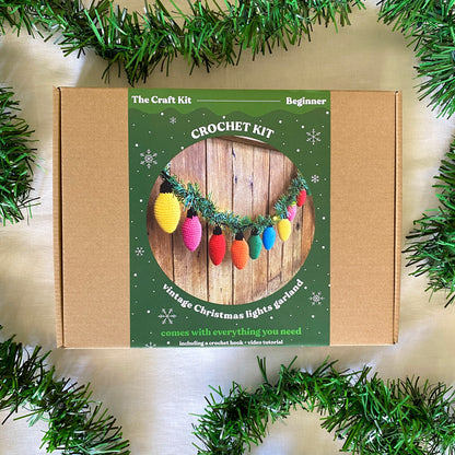 Vintage Christmas Lights Garland Crochet Kit