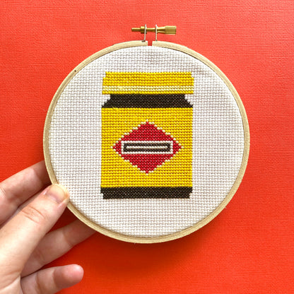 Vegemite Cross Stitch Kit