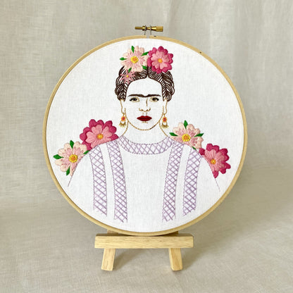 frida kahlo embroidery kit by the craft kit