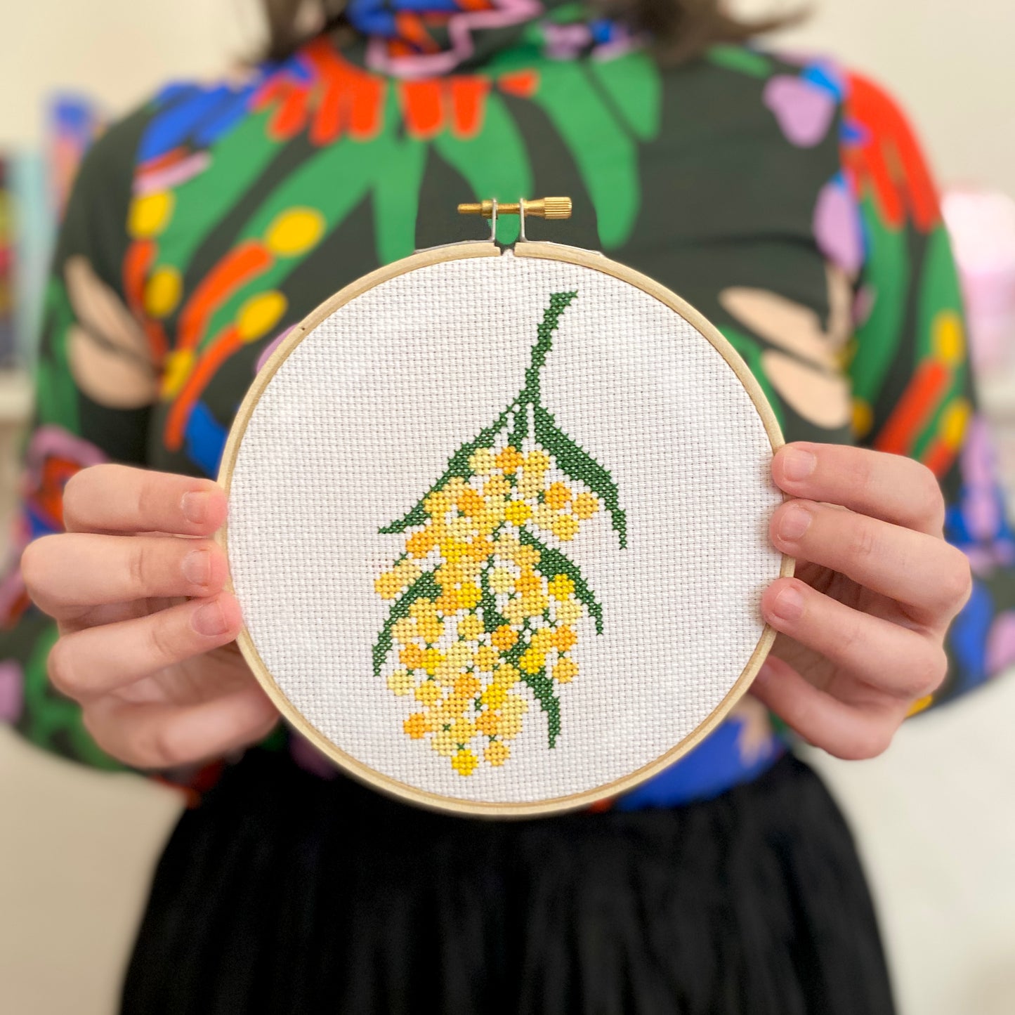 Golden Wattle Cross Stitch Kit