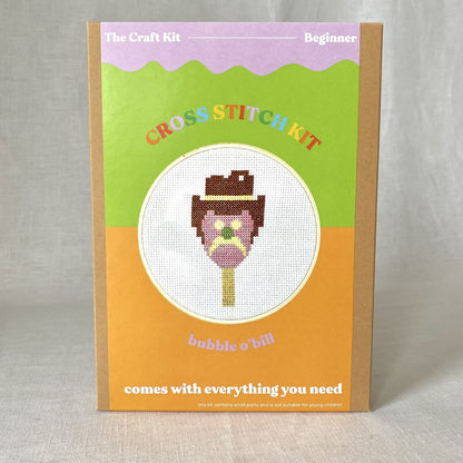 bubble o'bill cross stitch kit from the crafty cowgirl