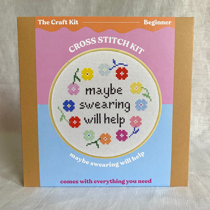 Maybe Swearing Will Help Cross Stitch Kit
