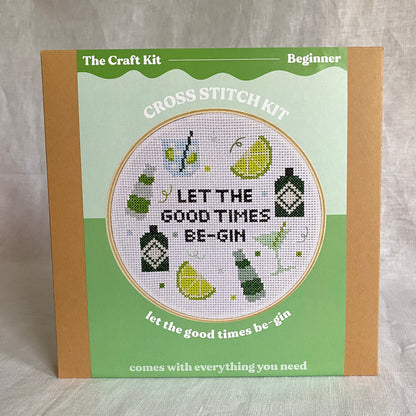 Let The Good Times Be-Gin Cross Stitch Kit
