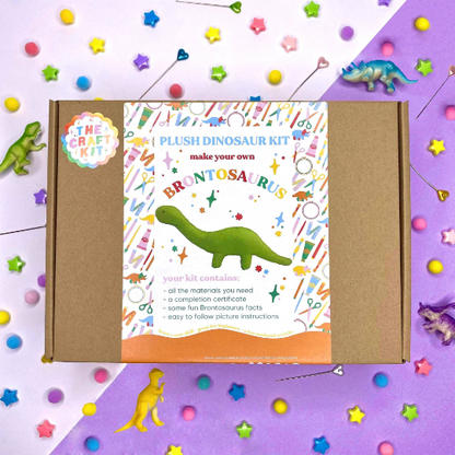 brontosaurus plush toy kit boxfrom the crafty cowgirl
