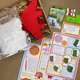 contents stegosaurus felt plush toy kit from the crafty cowgirl