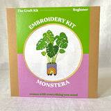 monstera embroidery kit by the craft kit from the crafty cowgirl