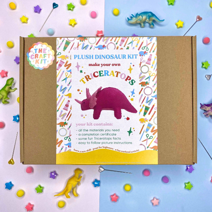 triceratops felt plush kit from the crafty cowgirl